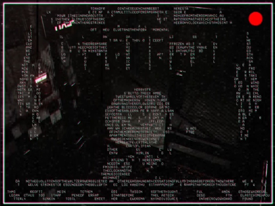 Fnaf plus, breaking and entering decoded image. anybody got any idea what its supposed to be ?.. idk anything about fnaf but maybe it's a room with a table in the center? the text below pretty clearly says wake up