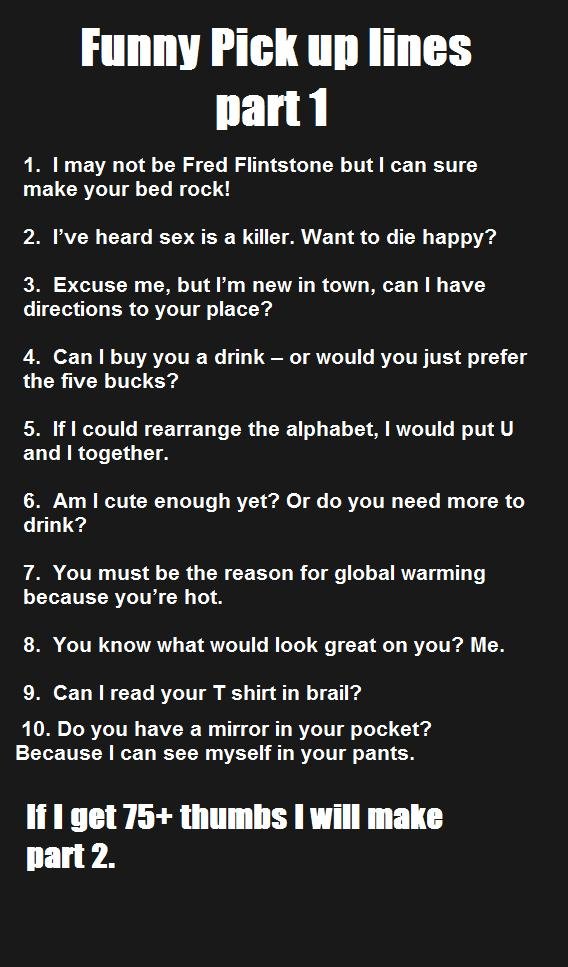 Funny Pickup Lines Part 1
