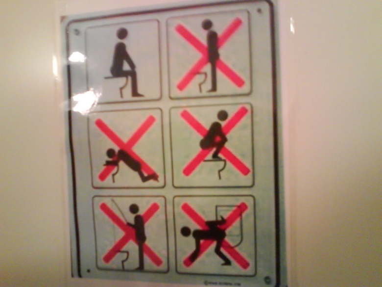 funny sign. saw this sign in the bathroom with my friends at a place i don't remember what it's called xD.