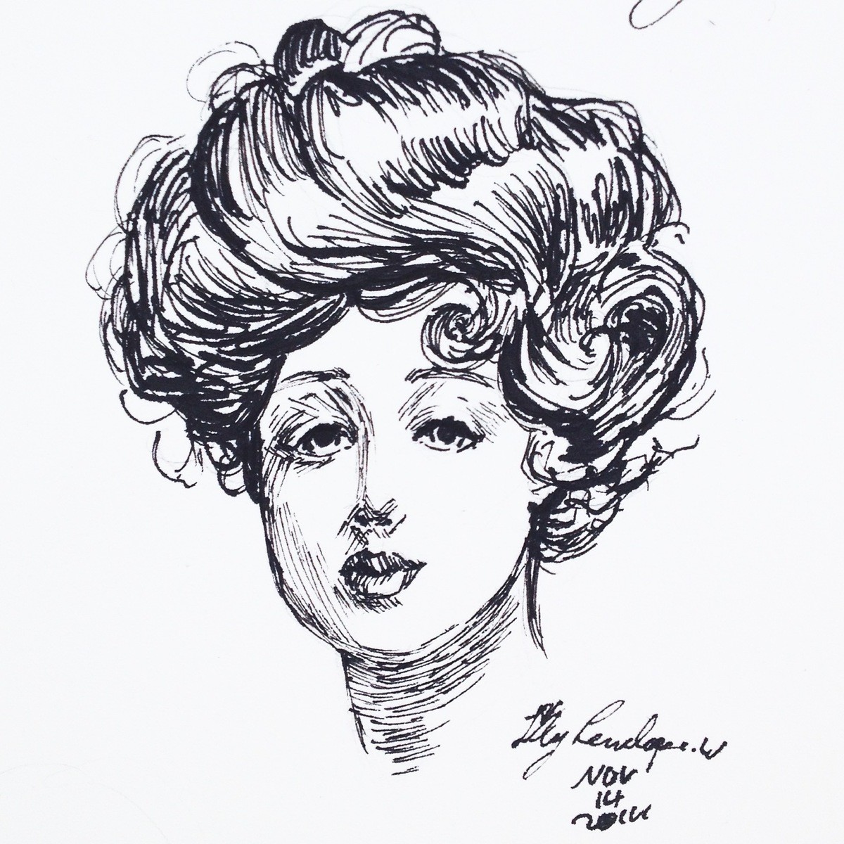 Gibson Girl Ink Study. join list: WatercolorAndOrInk (43 subs)Mention History This is my Charles Gibson study. I love the faces of his people (women especially)