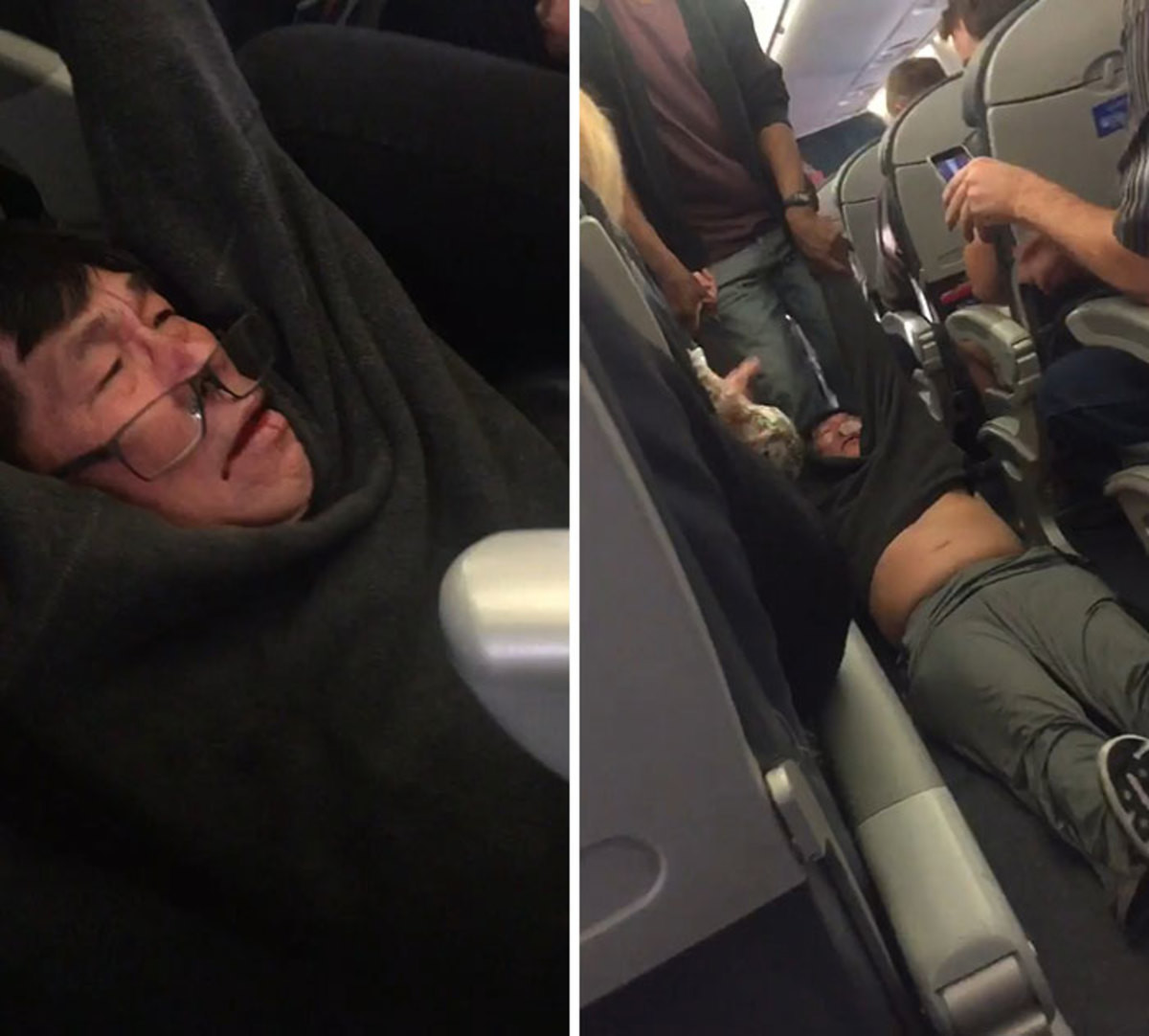 glamorous Moose. In 2017, a passenger was dragged across the aisle of a United Airlines flight. The cause of this was the flight was overbooked and when no one 