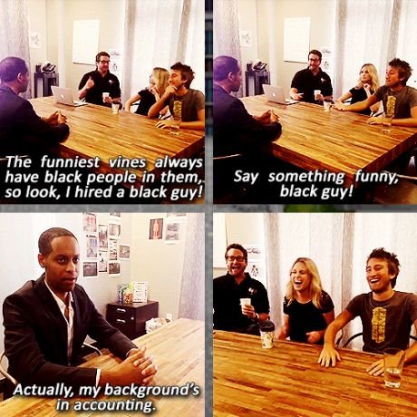 Ha Ha Jack Nickleson. Source: Imgur. have black peopleon them, Say something" funny, --- 50 hook, I hired a black guy! black gayl. source is not imgur, its Rooster Teeth