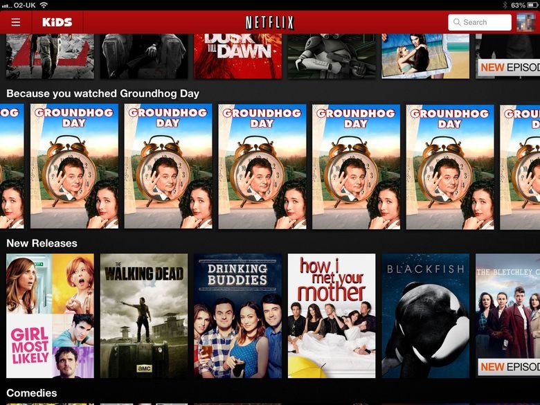 Ha ha. Very funny netflix. . DRINKING T Esf j Comedies. you know what this reminds me of? Groundhog Day, that was such a great movie, you should watch it