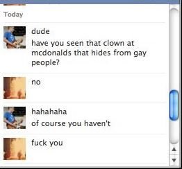 Hahahahah.. . Tilda? dude have you seen that cihwn at mcdonalds that hides from gay people? hahahaha cause you haven' t
