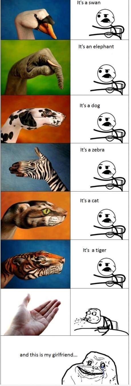 Hand paint. . It' s an elephant It' s a tiger. Your girlfriend is very creative.