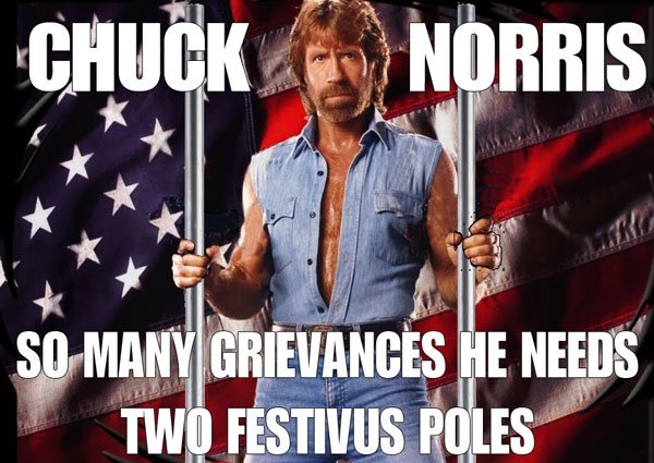 Happy Festivus!. . I er. These two things don't mix, at all.