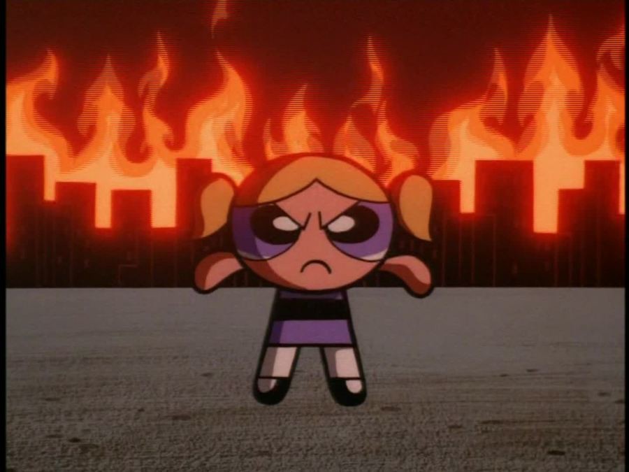 HARDCORE!!!. Yes, you may as well be missing all this (and especially all this brutality) in the 2016 Powerpuff Girls reboot, but... In a 90s episode of the Pow
