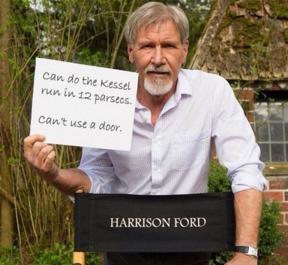 Harrison ford's leg healed. Not mine, found it here Side note: The new stormtrooper helmet looks cool, considering the fact it's been 30 years since return of t