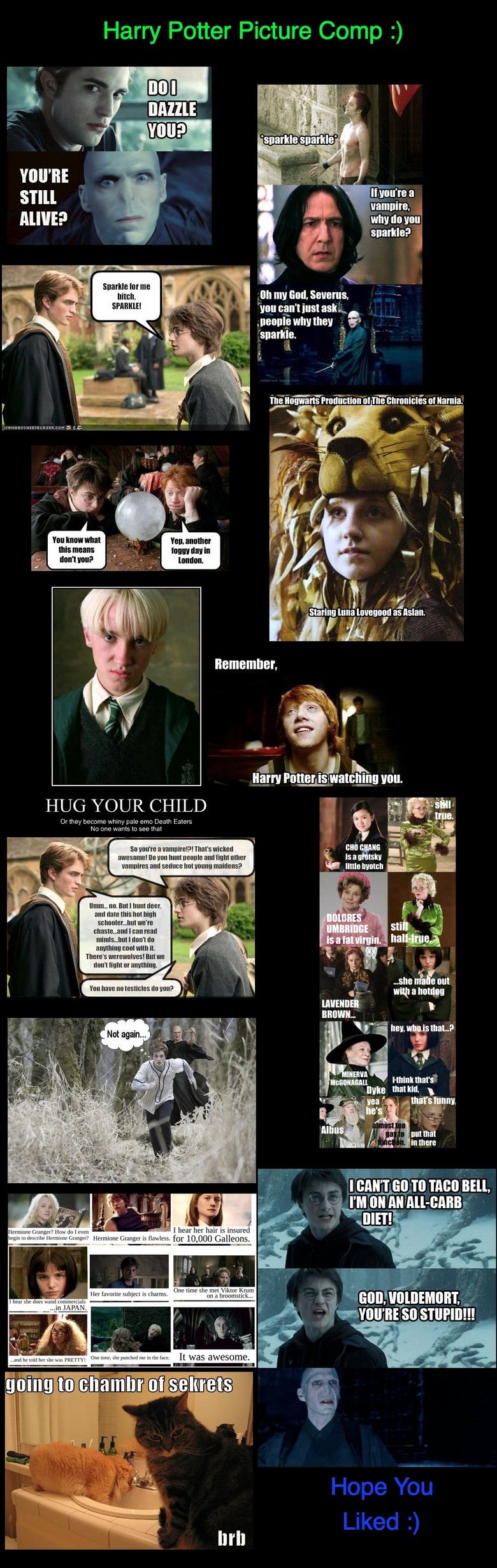 Harry Potter Compilation. Yes, this is a repost of my original one. It's just that I posted it at night and not very many people got to see it.. Harry Potter Pi
