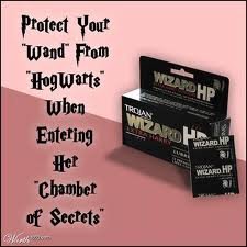Harry Potter condoms. Wizzard protection.. Ohh sorry...My friend sent it to me on facebook.