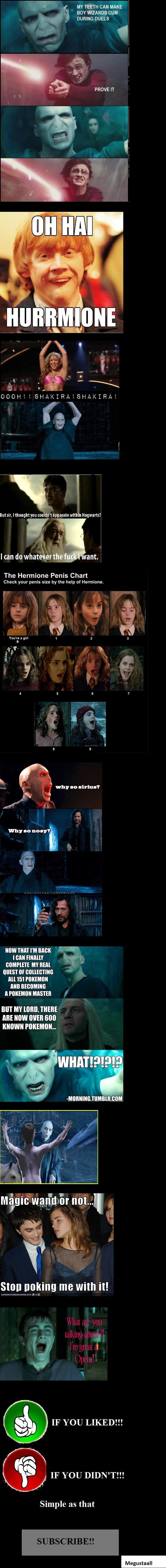 Harry Potter Compilation 1. 30 thumbs for the 2. part. f, MY TEETH CAN MAKE 1 BOY WIZARDS CUM DURING DUELS l PROVE IT But sir, I you apparate within Hogwarts? T