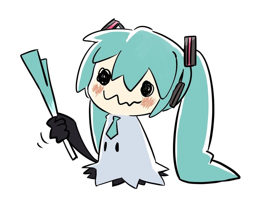 Hatsune Mikyu. .. Pokemon and Miku Meh. I can't think straight with only three hours of sleep. Source:
