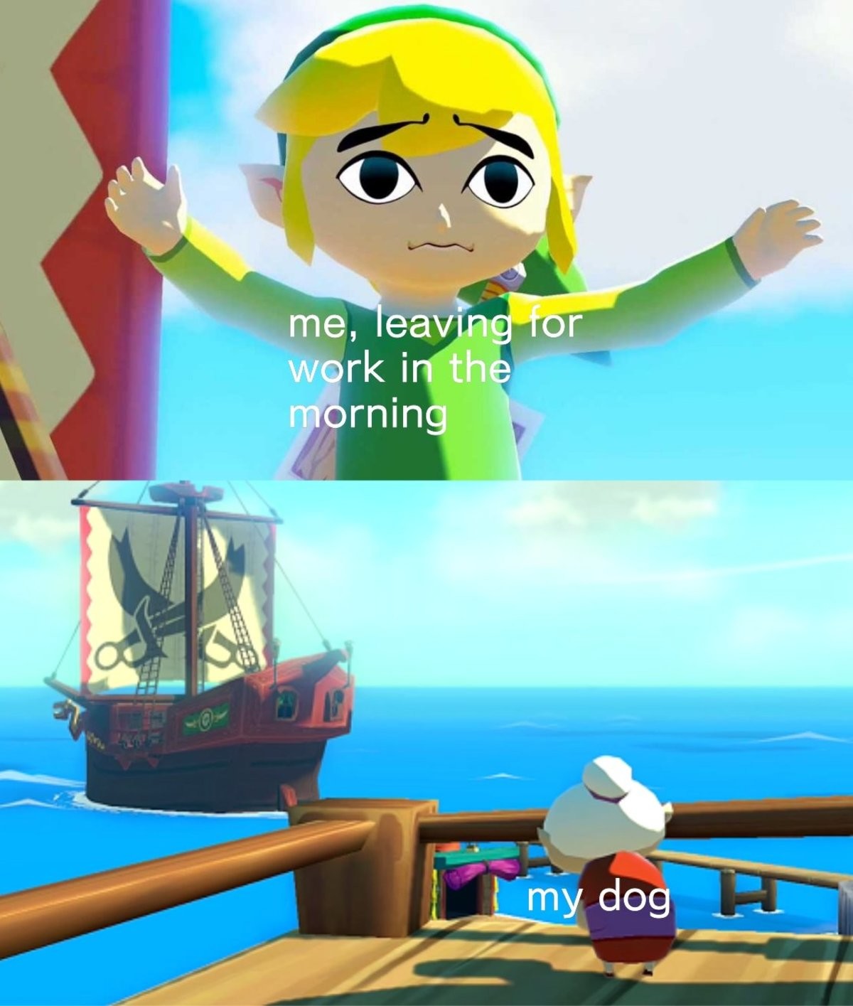 He misses me. .. Wind waker is such a pretty game And links grandma was adorable