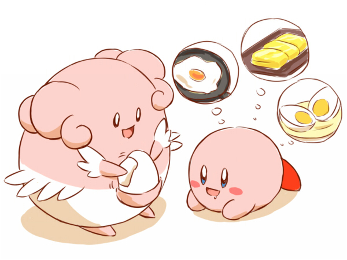 He wants that egg. .. Blissey looks like she could be his mom