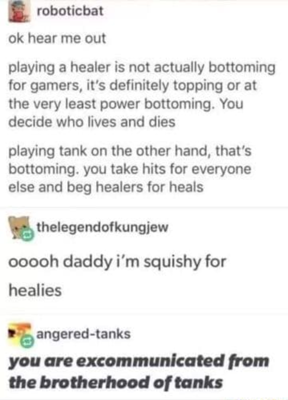 heal me up daddy. .. Imagine actually wanting your healers to heal you. This post was made by death knight gang.