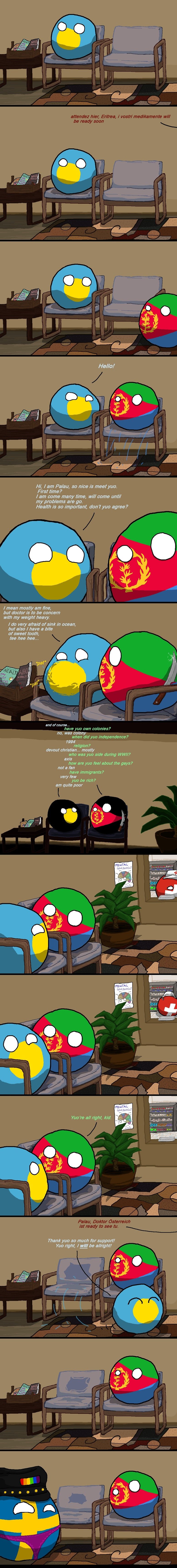 Healthy of Mental. r/polandball (yaddar &amp; DickRhino) andhealthy/ Palau talks to Eritrea, who is holding a knife.. LI lin C? attendee: hier, Eritrea, I I/ as
