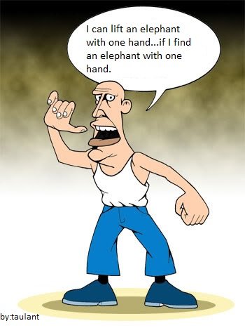 Here's what every bodybuilder claims. . I can lift an elephant with one hand... if I find an elephant with DUE