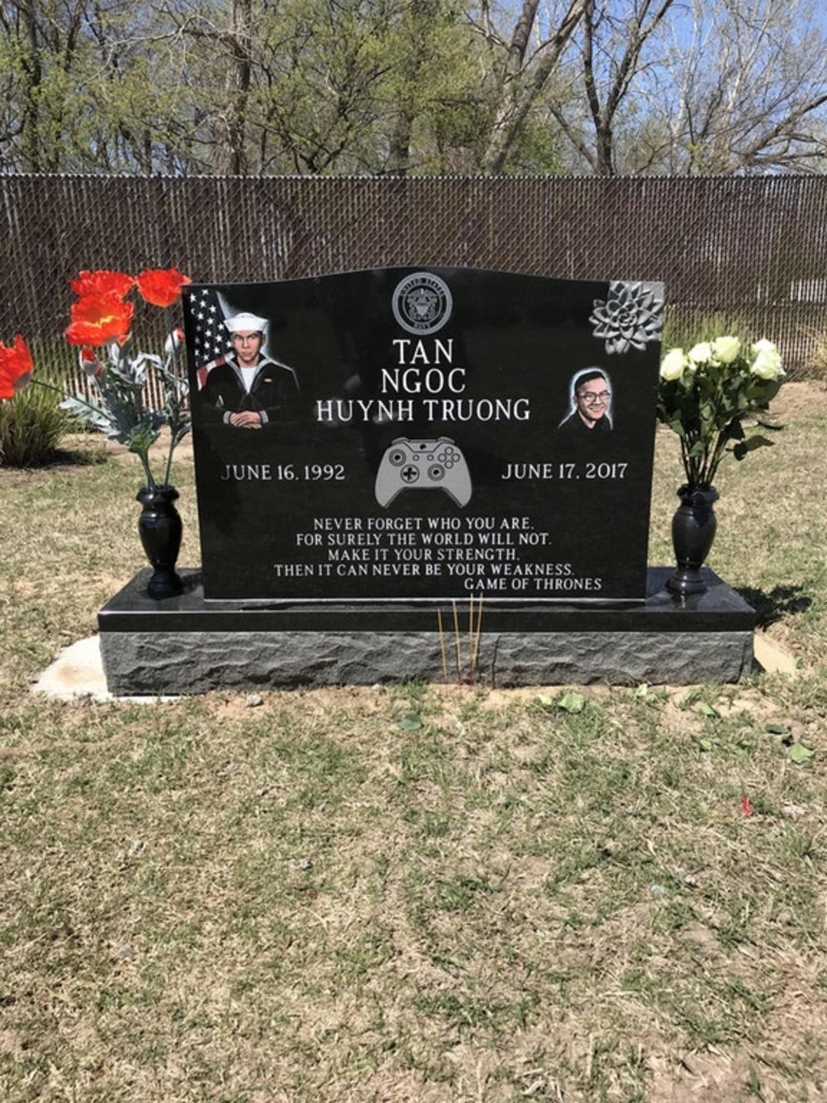 Headstone From Sailor That Died Last Year. This is making news, so I thought I would share it here. Dude was a Gamer. brotherstombstoneafterhispassingfrom_the/ 