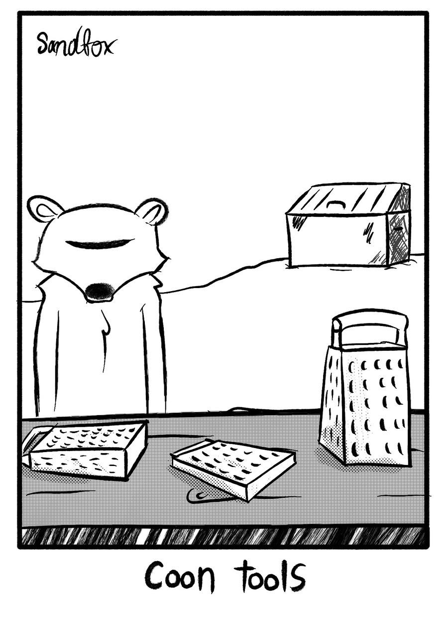 Hey, drew this 1 panel comic with no punchline.. join list: SnoutDraws (93 subs)Mention History While I have never met a raccoon who could make tools, I felt su