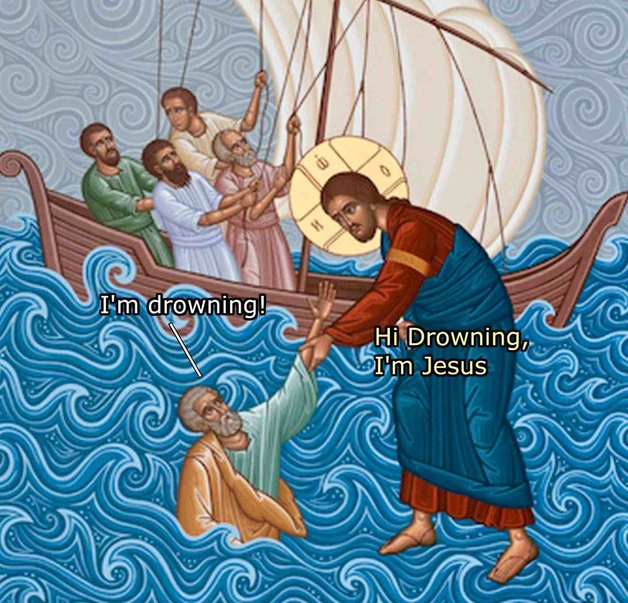 Hi drowning, I'm jesus. . Jesus