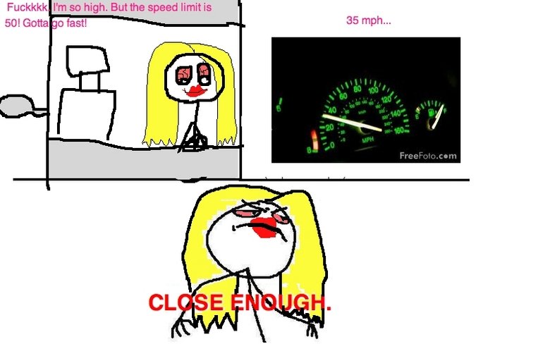 High Close Enough. i do this all the time!. Fuckker I' m an high. But the speed limit is an Gotta 1:! fast!
