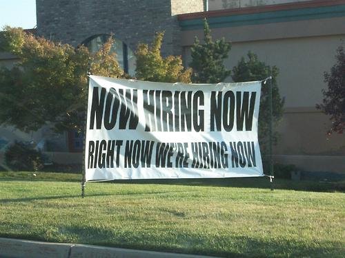 Hiring. I have a feeling that they're hiring... Are they hiring now or next week?
