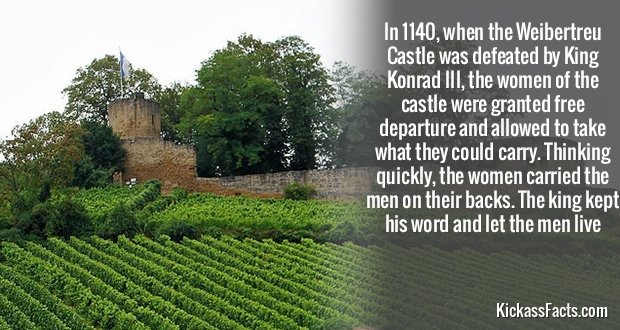 History's Badasses Comp. 2. . In 1140, when the Castle was defied by King meme Ill, the wemen m the mile were granted free departure and allowed take what they 