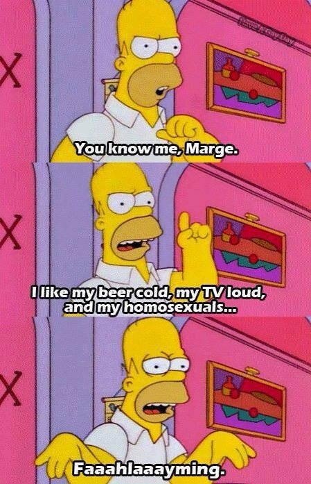 Homer on Homosexuality. . in-. Marge.