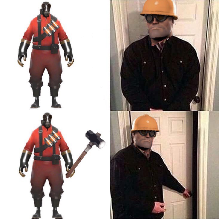 Homewrecker=Engie's best friend. .. Made a friend once on Teufort when the enemy team had 5 spies and a Homewrecker pyro stood next to my sentry the whole game