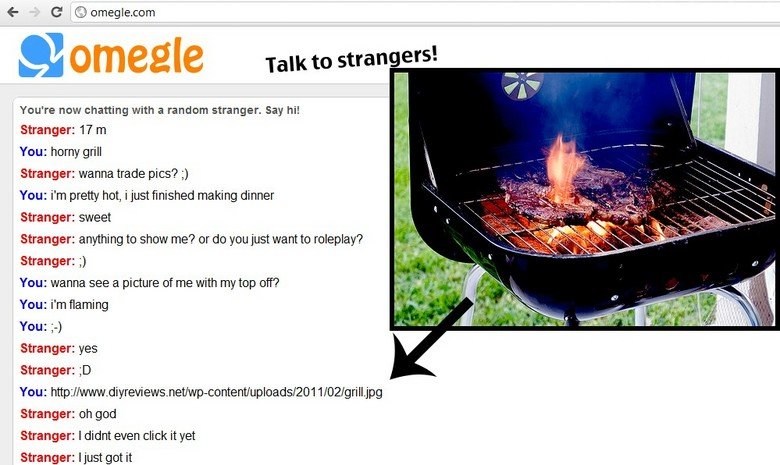 Horny Grill. Just a funny picture. mm. strangers'. Ytay' re mow chatting with a danplum stranger. Say hi! Stranger: 17 m You: horny grill Stranger: wanna trade 