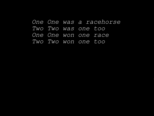 Horse race. . One One Twe Twe One One Twe Twe WERE WERE one ten one reer one ten. wut