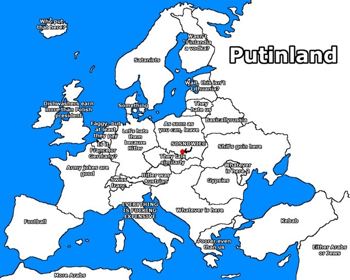 How poland views europe. .. Well, mostly correct, but we hated Germany way before Hitler.
