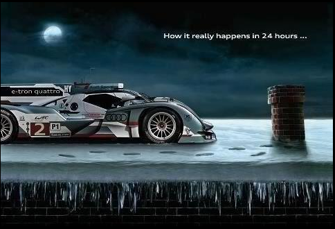 How santa makes it. found while on facebook. How It ready happens in hum rs kak. So santa is driving Le Mans?