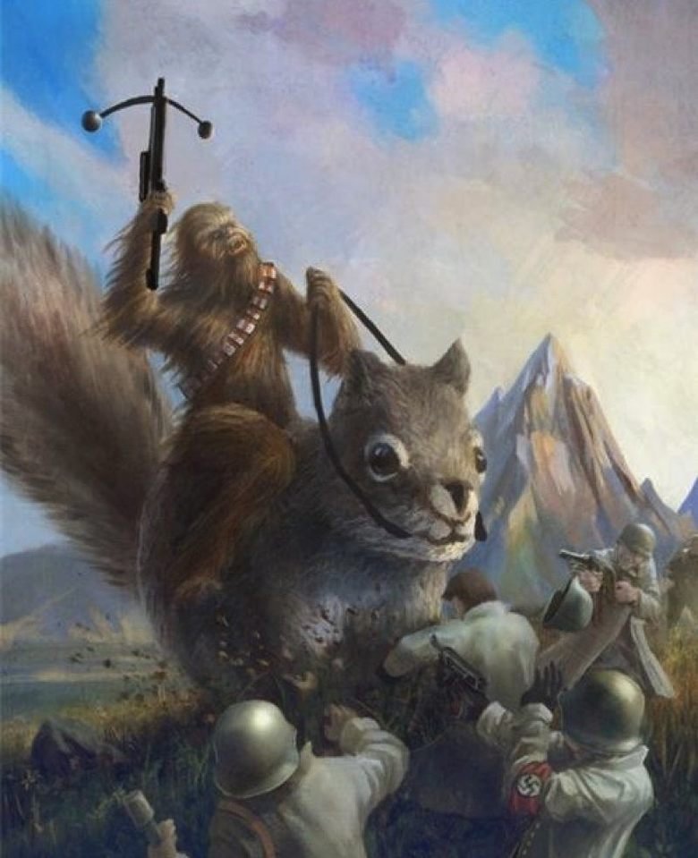 How the nazi's really lost.. Chewbacca shot hitler... We lost a lot of good men that day