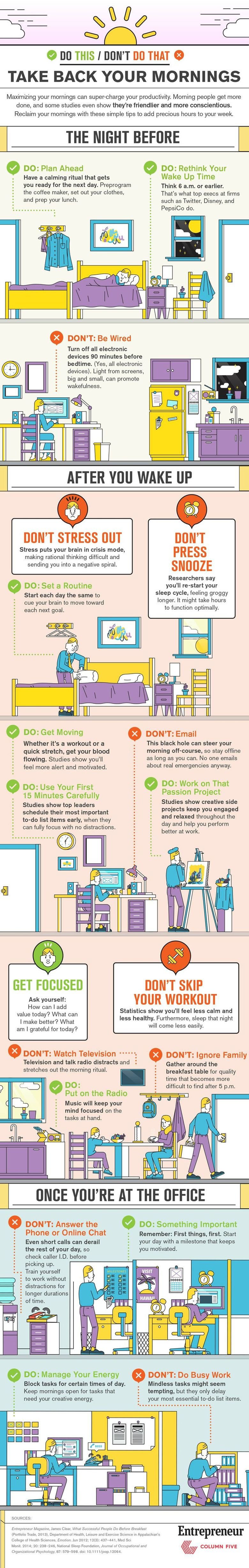 How To Become A Morning Person.... music2listen2 - . 9 no nus I new no THAT o TAKE BACK YOUR MORNINGS Maximizing your mornings can your productivity. Morning pe