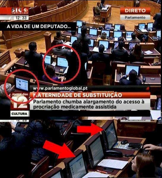 How you silly politicians!. This is how my country is magnificently managed in the Parliament...... Portuguese politicians, whay to go! im so ashamed of living here sometimes....