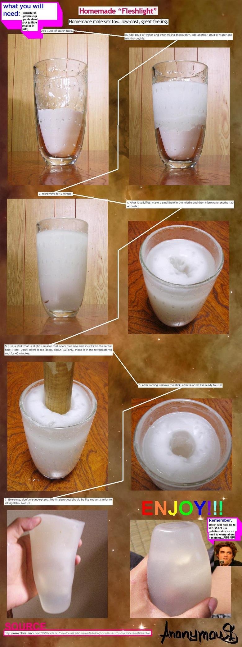 How to make a homemade fleshlight. what you will plastic cup Innis sized Ho...