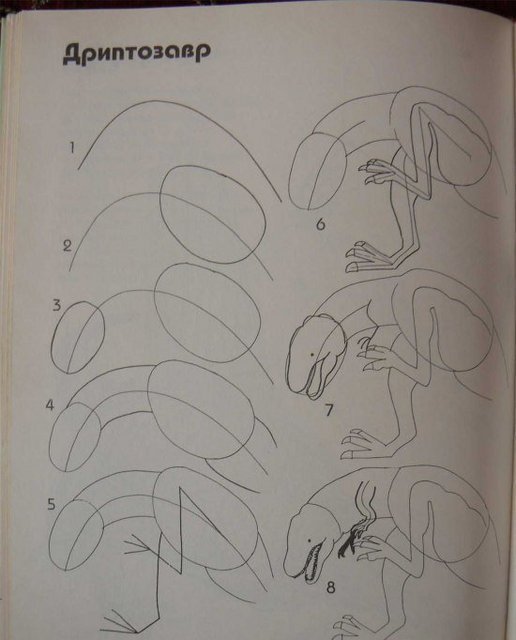 How to draw a dinosaur. lulz, sorry if its a repost.