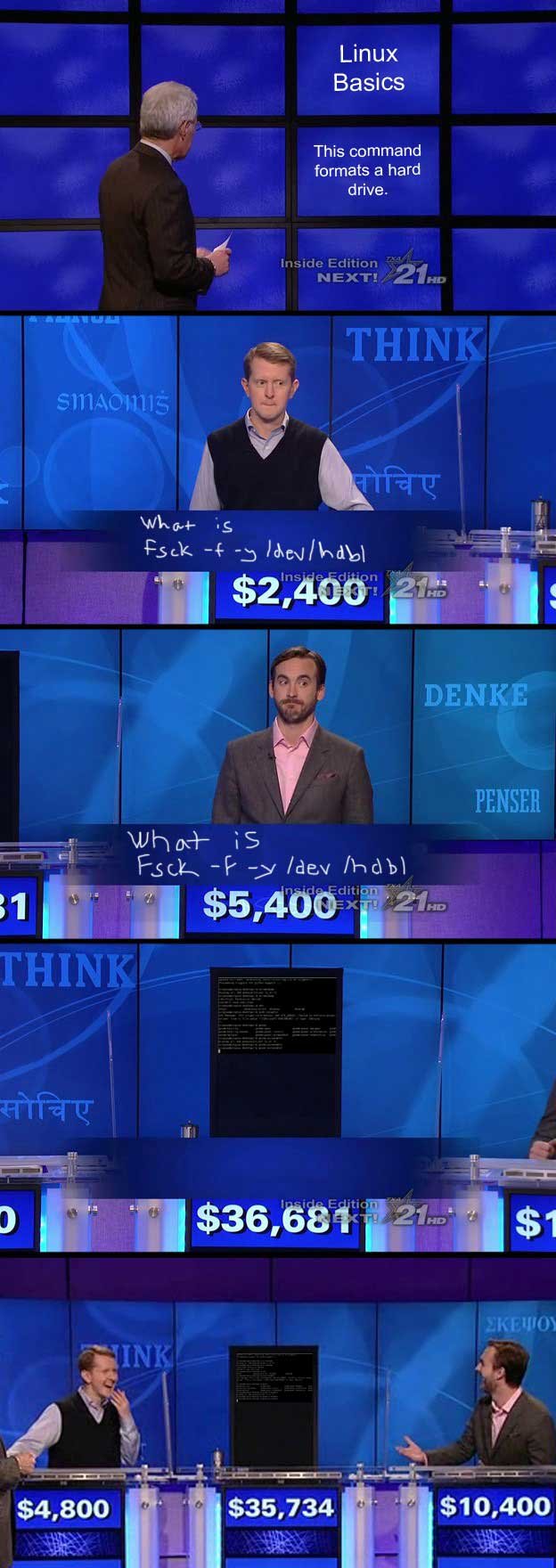 How to beat Watson. Saw this and laughed.. Geek Humor&lt;br /&gt; Watson is IBM's super computer that appeared on jeopardy... the question was &amp;quot;this co