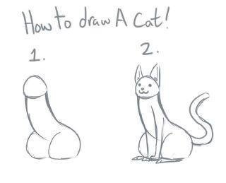 How to draw a cat. .. how to eat a banana
