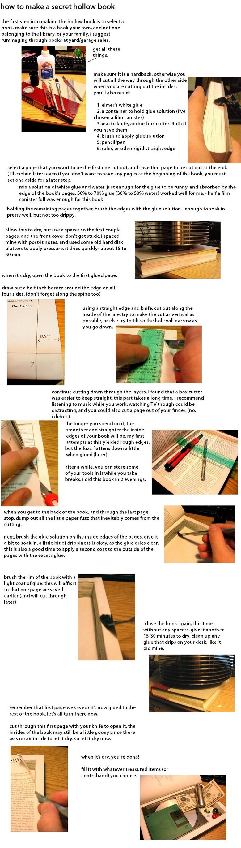 How to carve out a book. Found this and i figured i should share wuth my fellow funnyjunkers.&lt;br /&gt; Thumb and comment however you see fit. how to make a s