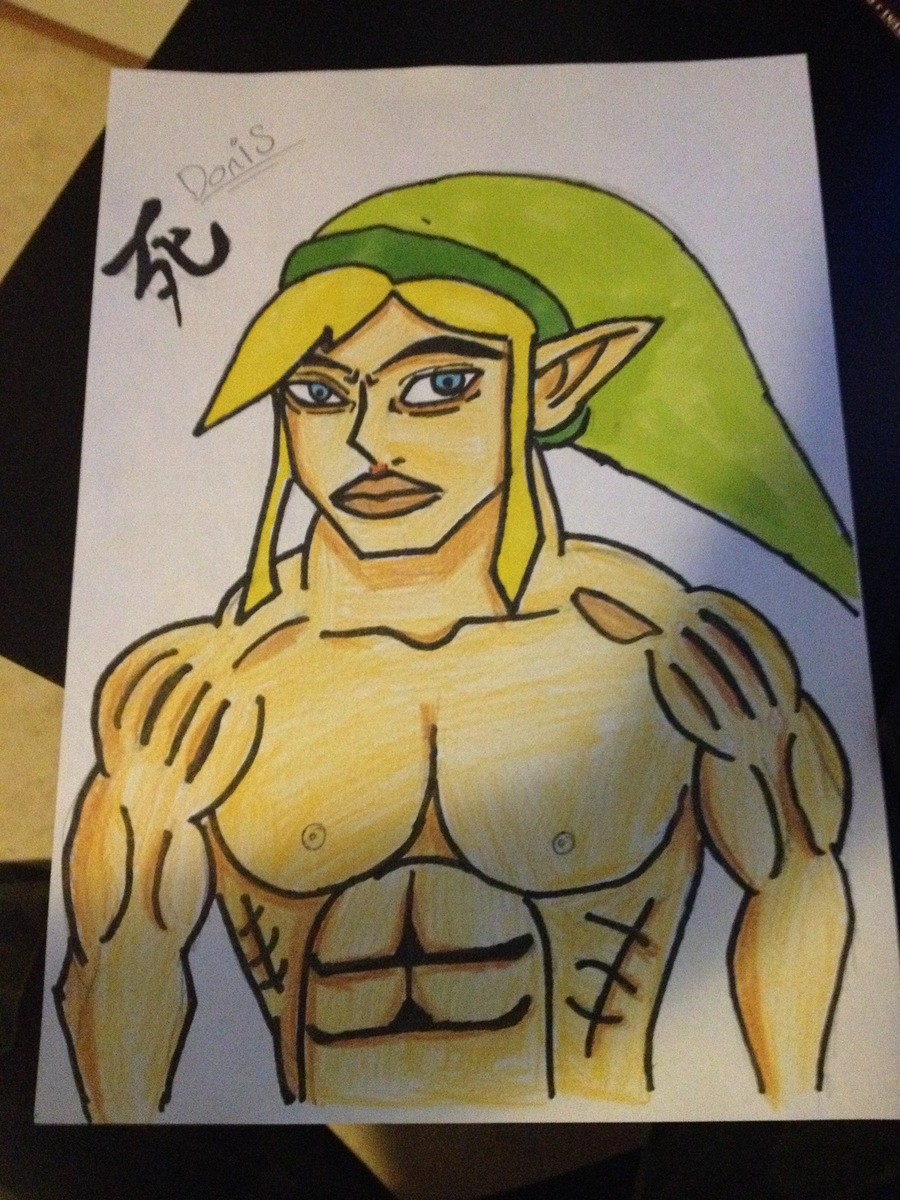 HYAA!. Link does not need a sword when he got these guns ... No