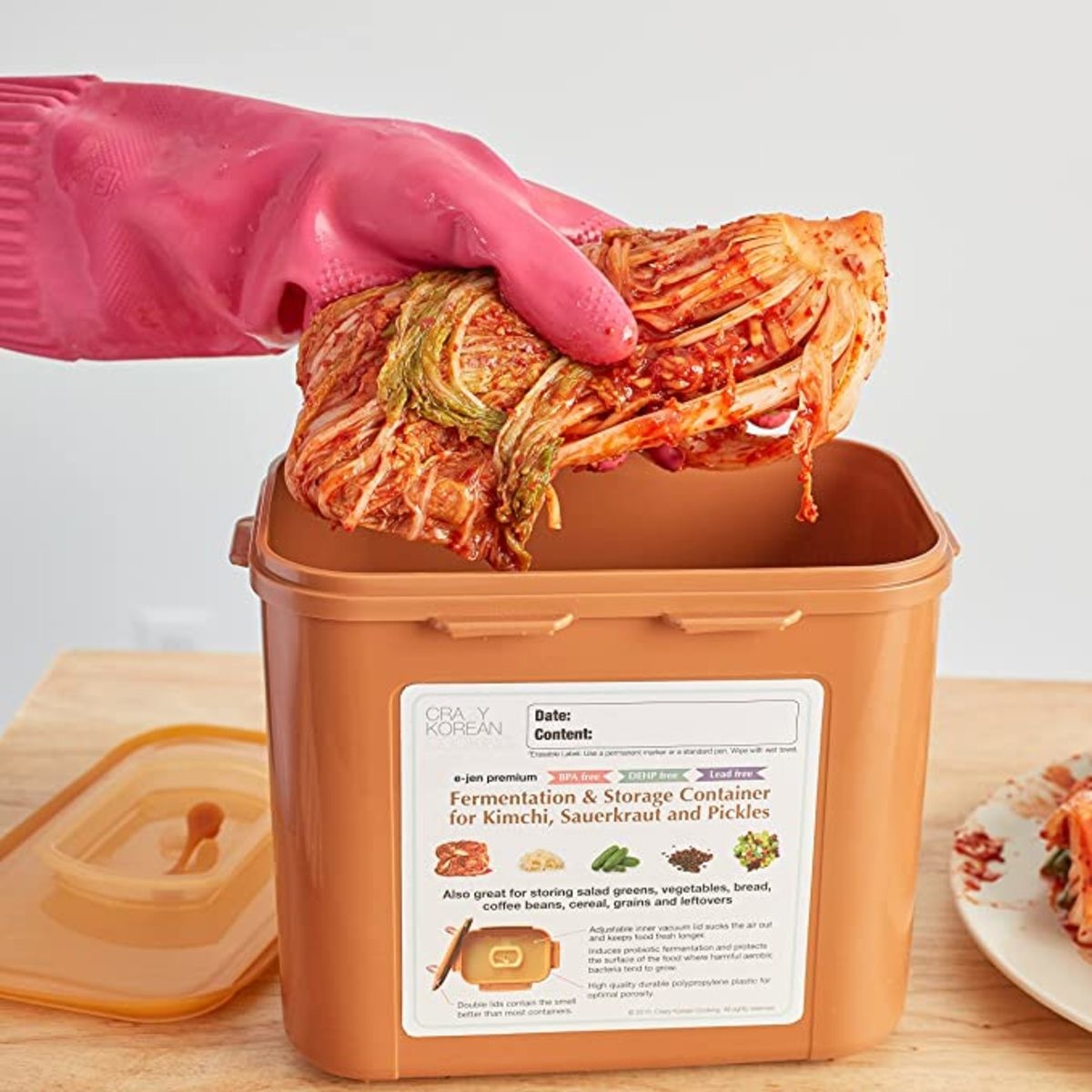 I ING LOVE KIMCHI. i bought one of these boxs ( mines orange and 20Q) cause i was making it outa /in a small ice cooler thing..but the cabbage head i used was t