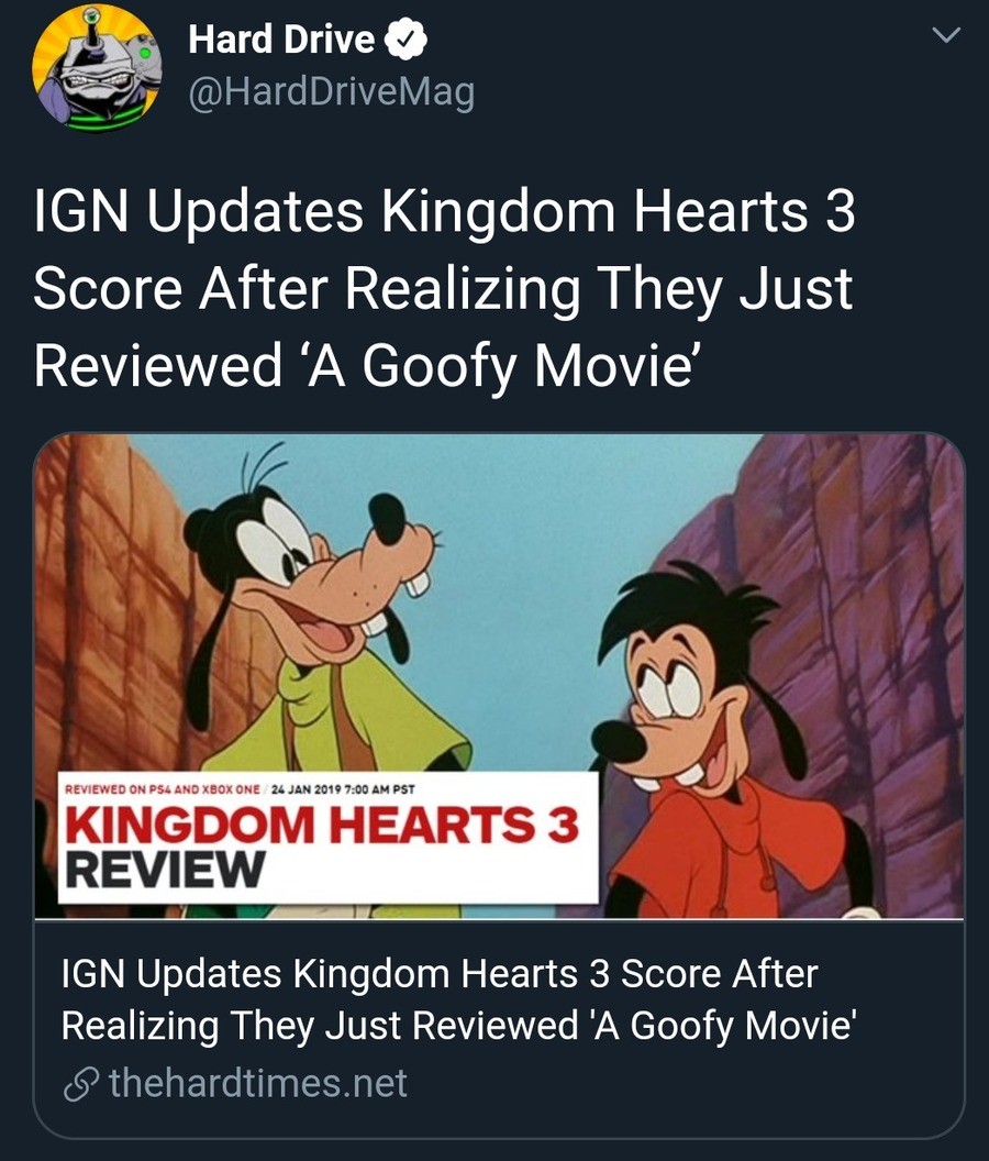 IGN screws up again. .. Wasn't kh3 all disney characters? Like the Final Fantasy characters were cut? So half of what made the series what it was was just absent?