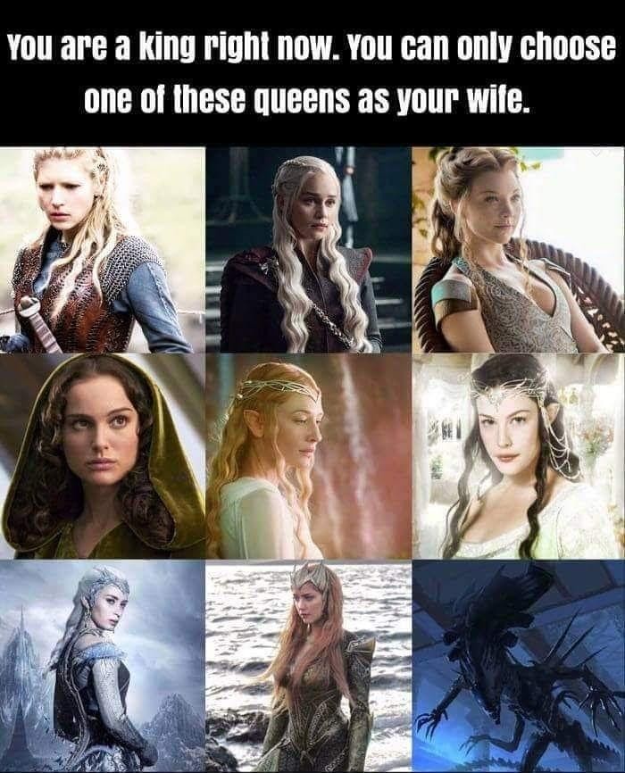 I'll take Galadriel for the win. The Undying Lands sound lovely. Circle takes the square... temetknew used "roll 1, 1-9"temetknew rolls 9