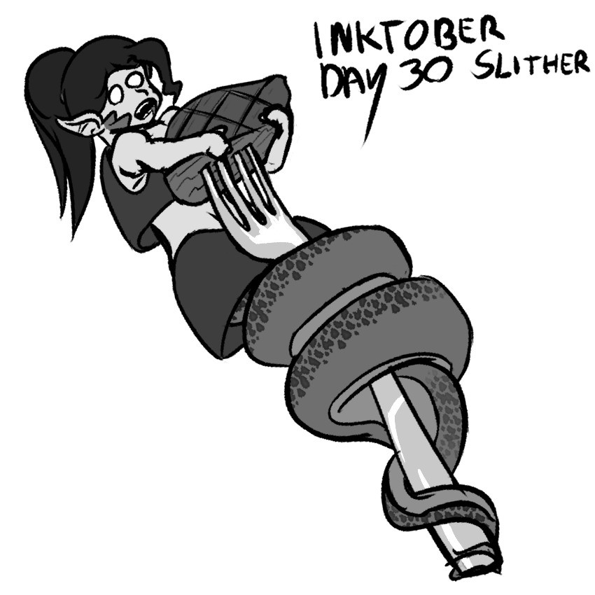 Inktober Day 30 Slither. .. &gt;&gt;#17, Smal 