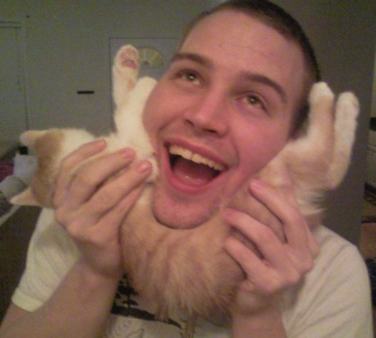 its a cat beard. .. Just know this, you will never know happiness like the man in this picture.