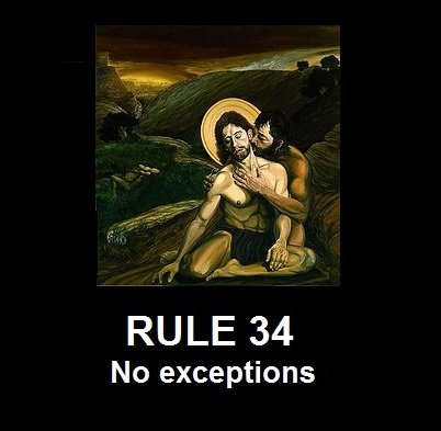 Jesus rule 34'd. 