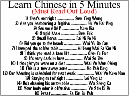 Learn chinese in 5 minutes, READ OUTLOUD. .