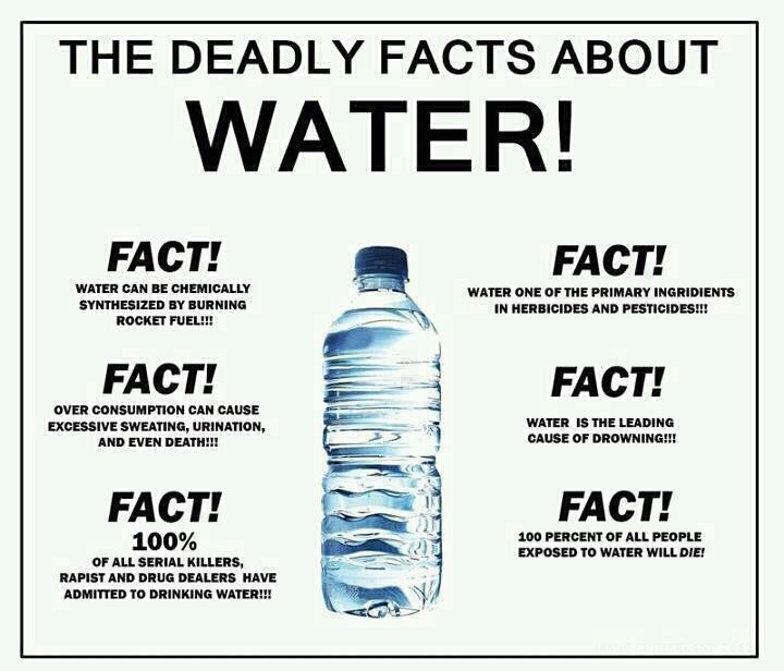 Makes total sense. . THE DEADLY FACTS ABOUT WATER! FACT.' MERE FUEL!!!. This is exactly why we need petitions banning Dihydrogen Monoxide.